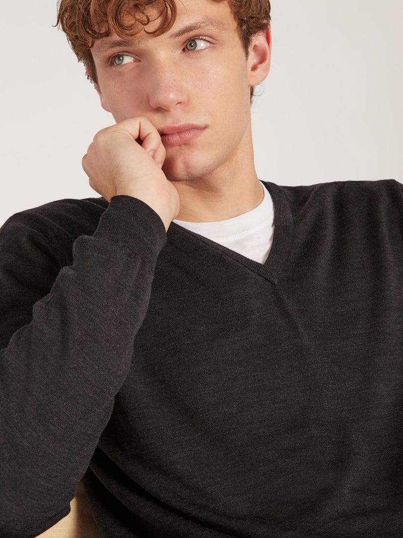 Slowear Maglia scollo a V slim fit in Flexwool certificato I Più Venduti