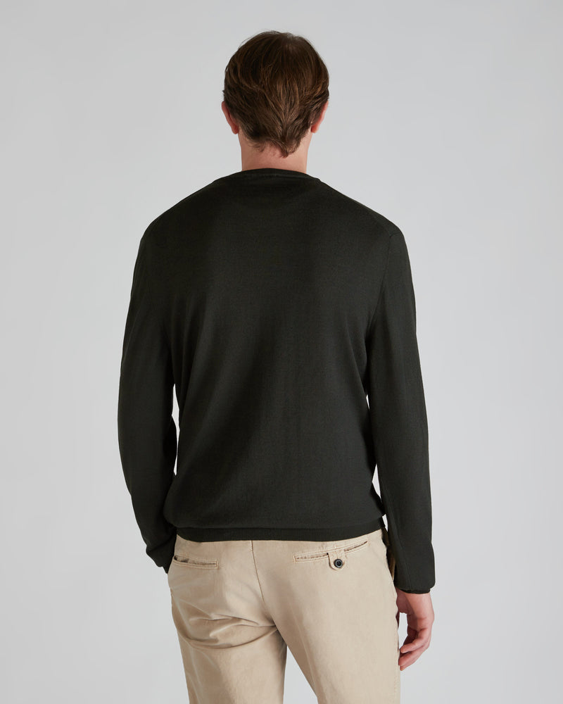 Slowear Girocollo slim fit in Flexwool certificato In Saldo