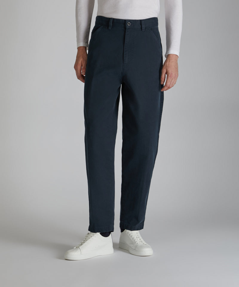 Slowear Pantalone carrot fit in chevron di cotone 2025