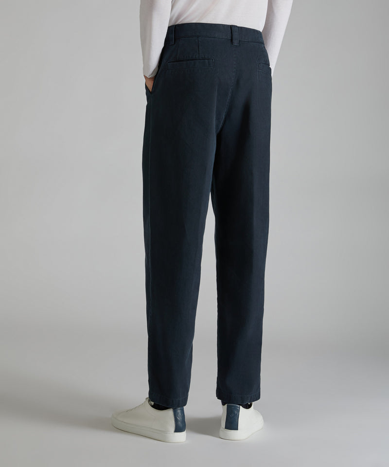 Slowear Pantalone carrot fit in chevron di cotone 2025