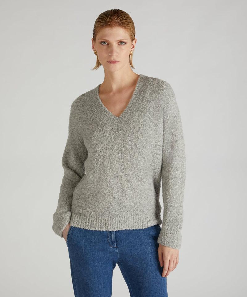 Slowear Maglia over in bouclé di lana e Alpaca Presa