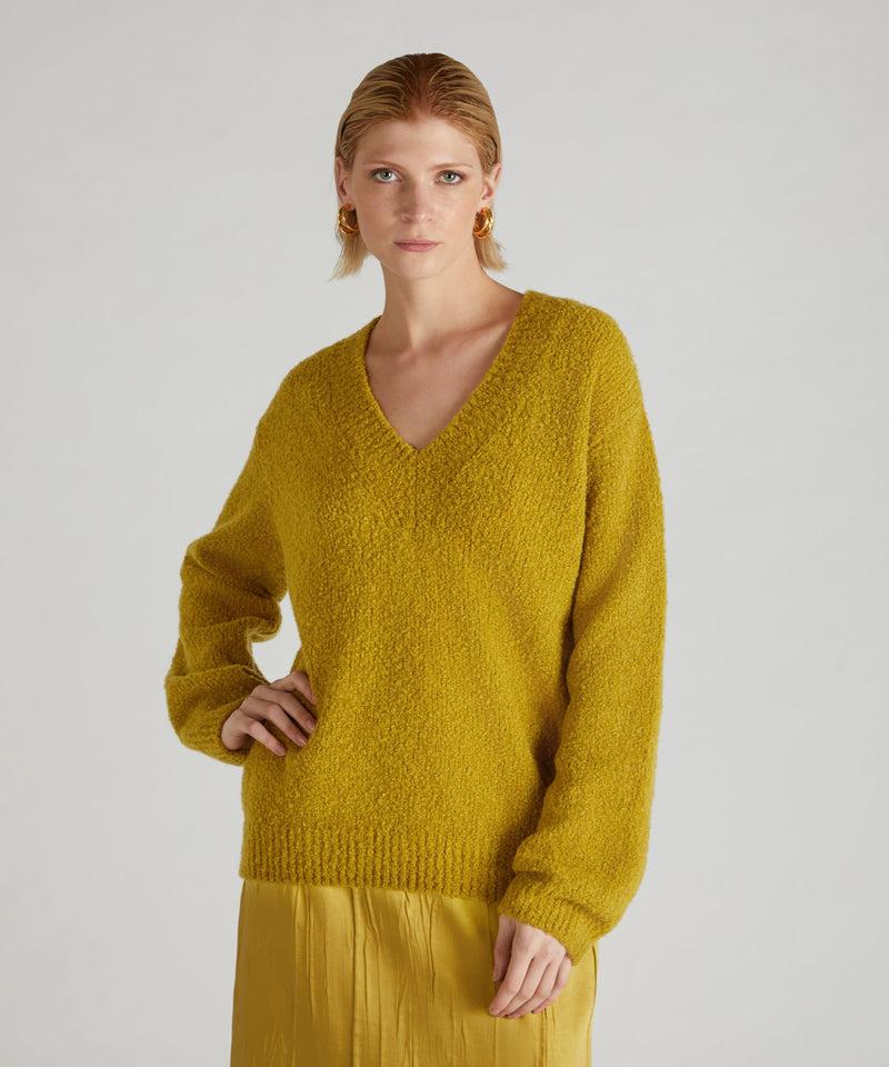 Slowear Maglia over in bouclé di lana e Alpaca Sconto