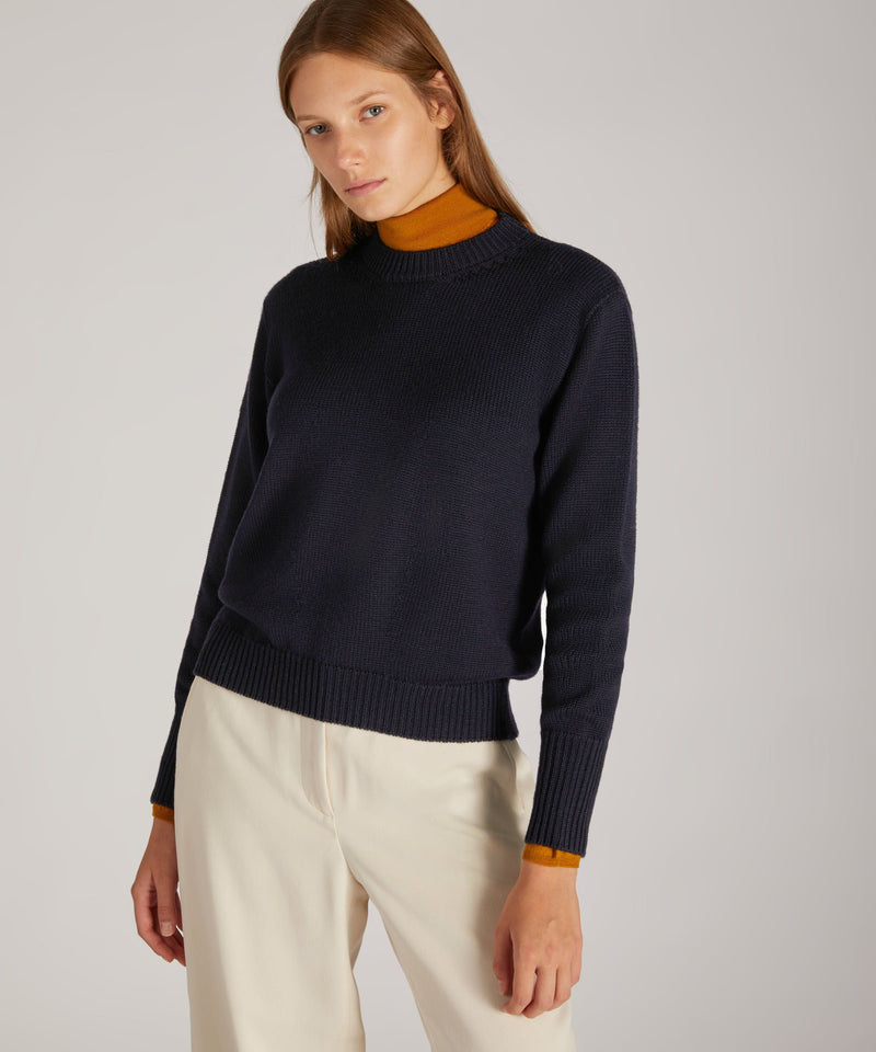 Slowear Girocollo regular fit in lana merinos certificata Offerte