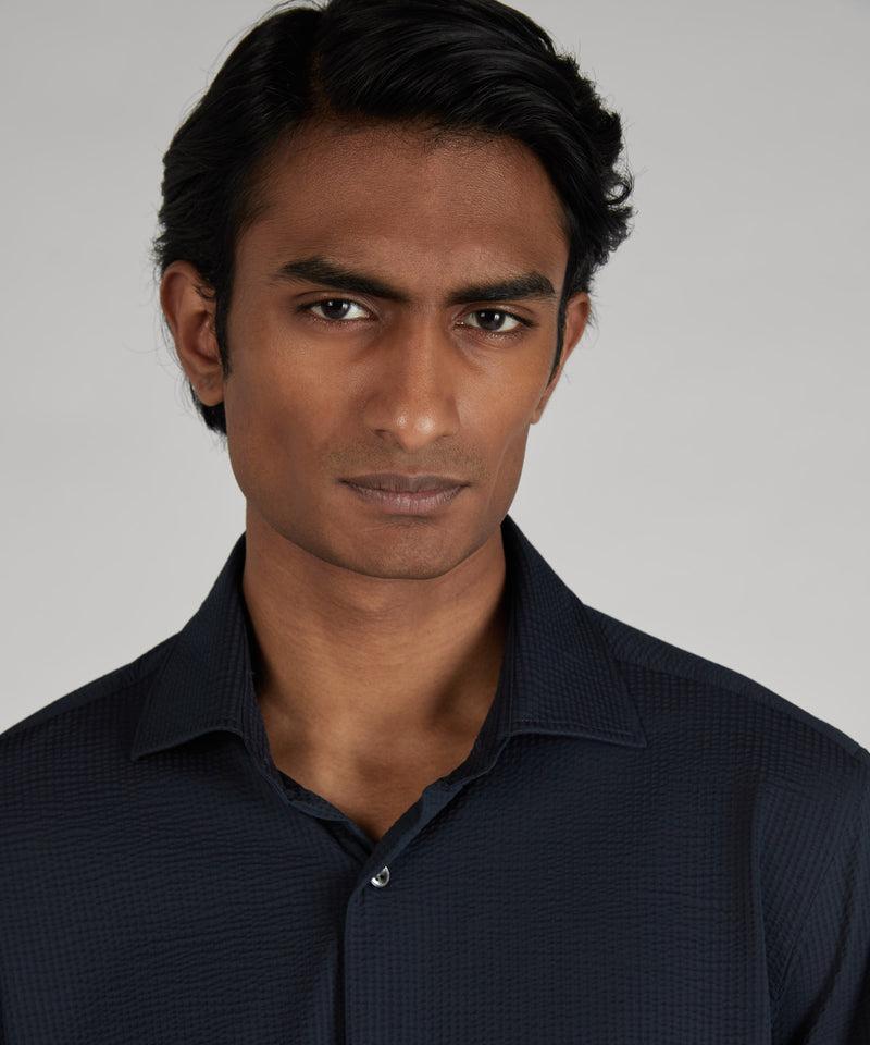 Slowear Camicia slim fit wash & wear in jersey tecnico Pezzi Unici
