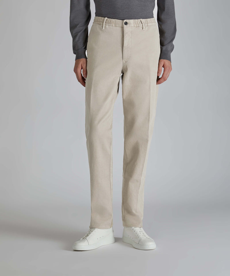 Slowear Pantalone slim fit in satin di cotone Sottocosto