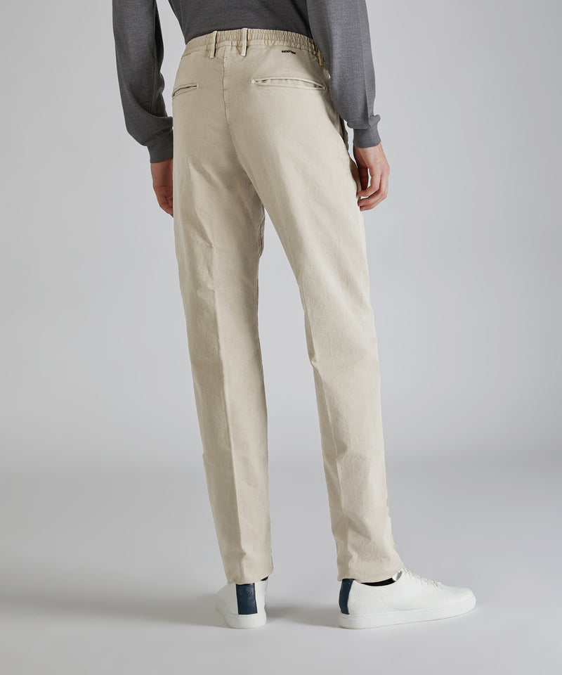 Slowear Pantalone slim fit in satin di cotone Sottocosto