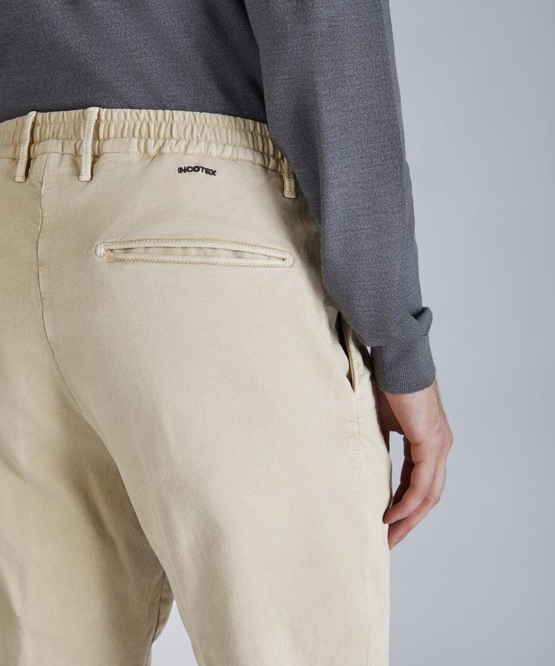 Slowear Pantalone slim fit in satin di cotone Sottocosto
