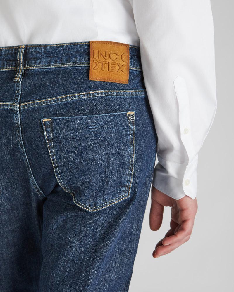 Slowear Pantalone cinque tasche slim fit in denim stretch Novità