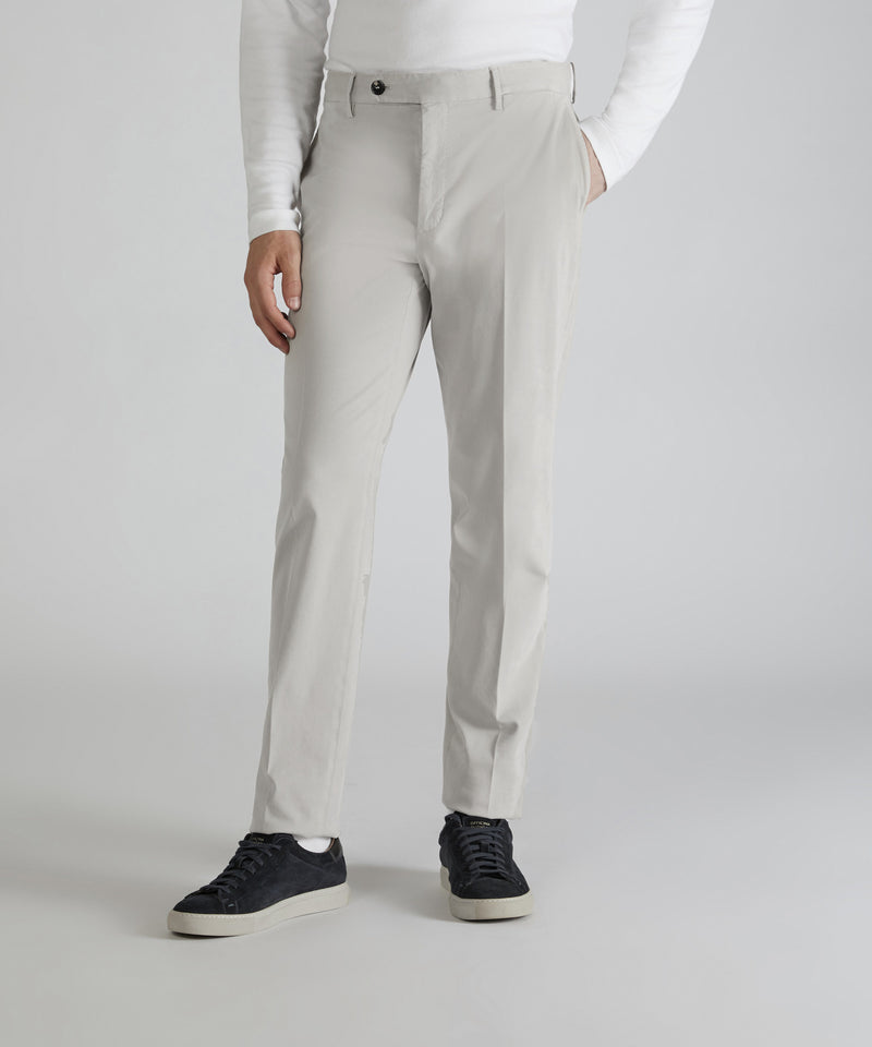 Slowear Pantalone tapered fit in cotone e lyocell Sconto