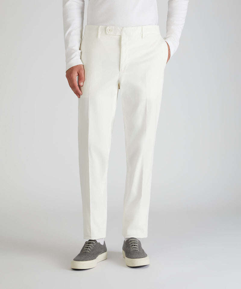 Slowear Pantalone tapered fit in cotone e lyocell Offerta