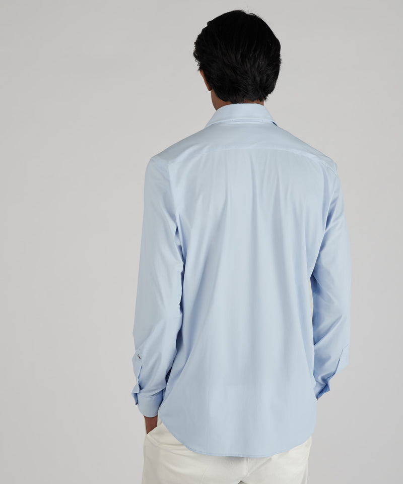 Slowear Camicia slim fit wash & wear in jersey tecnico Saldi Di Fabbrica