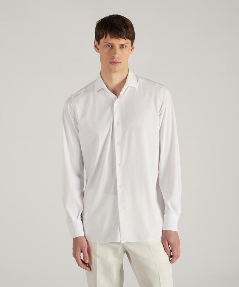 Slowear Camicia slim fit wash & wear in jersey tecnico I Più Venduti