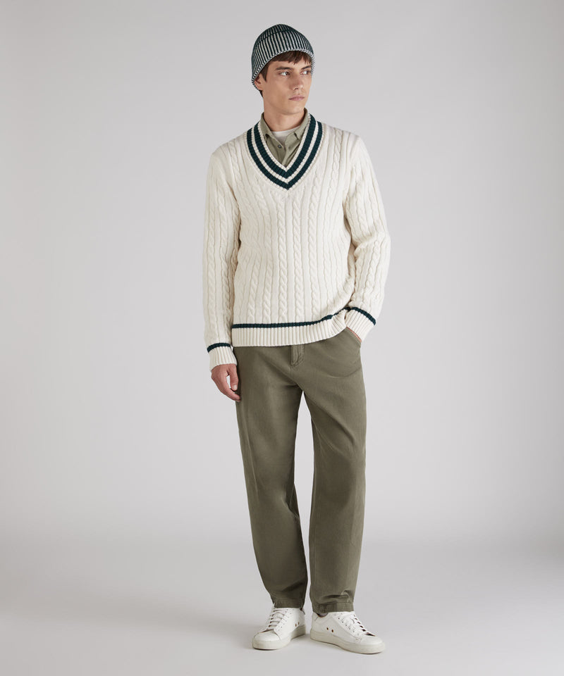 Slowear Pantalone carrot fit in cotone canvas Pezzi Unici