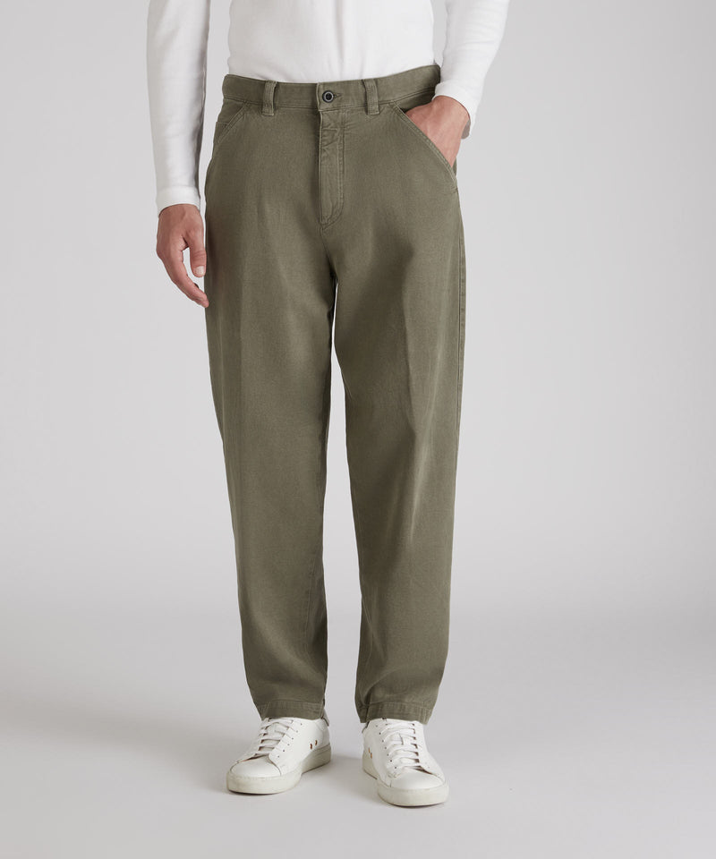 Slowear Pantalone carrot fit in cotone canvas Pezzi Unici
