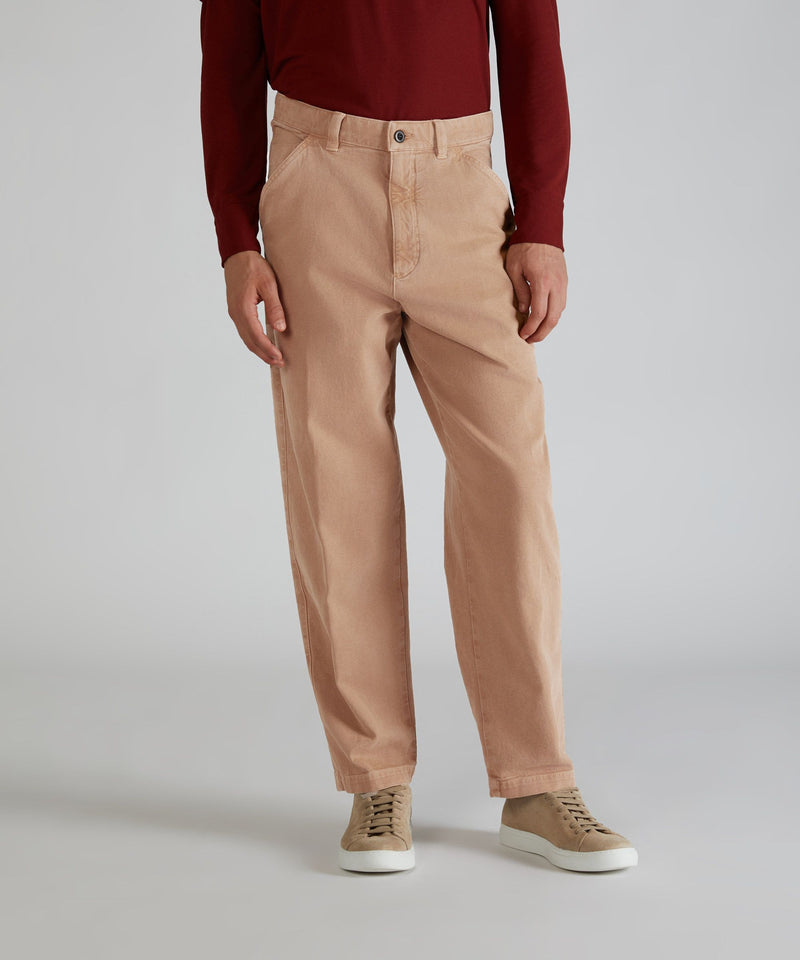 Slowear Pantalone carrot fit in cotone canvas Soddisfazione Garantita