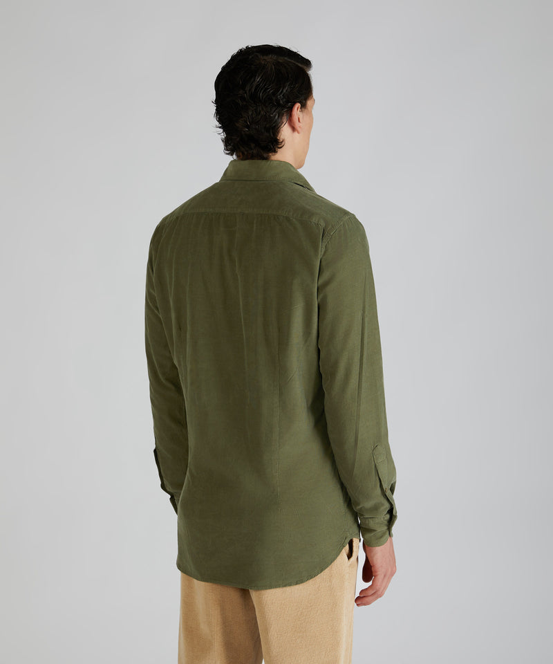 Slowear Camicia slim fit in velluto Shopping Online