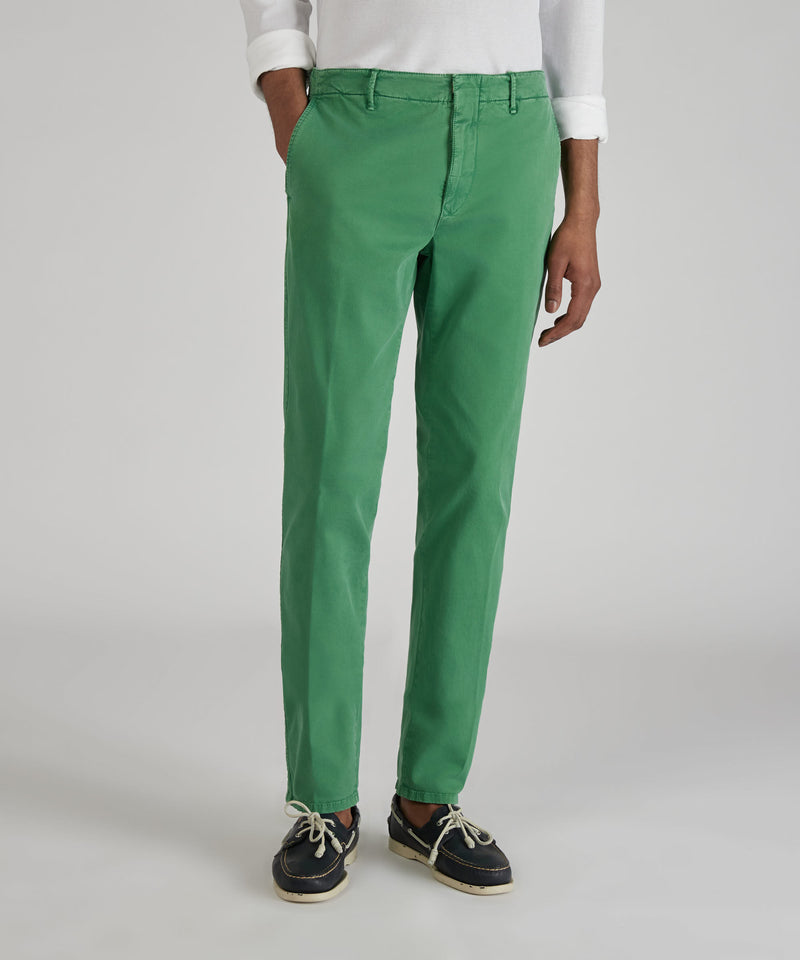 Slowear Pantalone slim fit in gabardina stretch certificata Acquista Ora