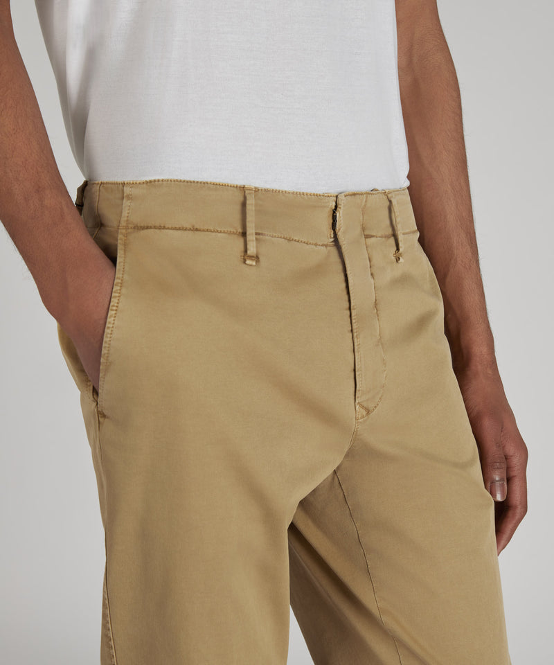 Slowear Pantalone slim fit in gabardina stretch certificata Sottocosto