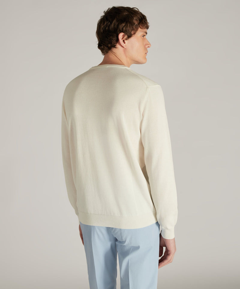 Slowear Girocollo slim fit in cotone crêpe certificato Vendita Calda