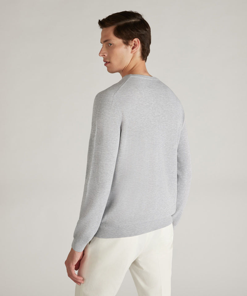 Slowear Girocollo slim fit in cotone crêpe certificato Vendita Economica