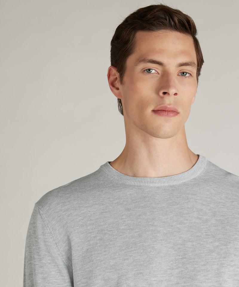 Slowear Girocollo slim fit in cotone crêpe certificato Vendita Economica