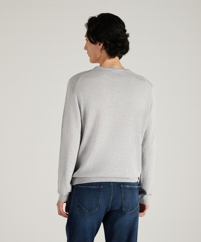 Slowear Maglia con scollo a V in cotone crêpe certificato I Più Venduti