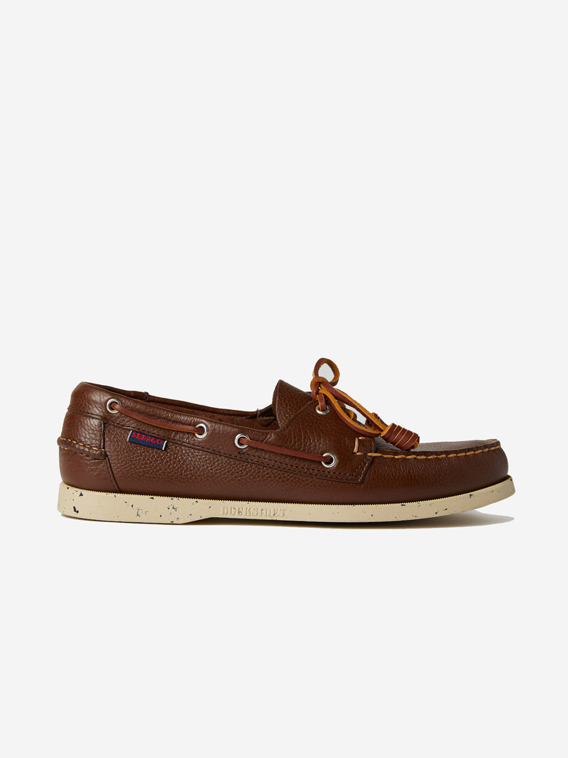 Slowear Scarpa da barca in pelle martellata Vendita