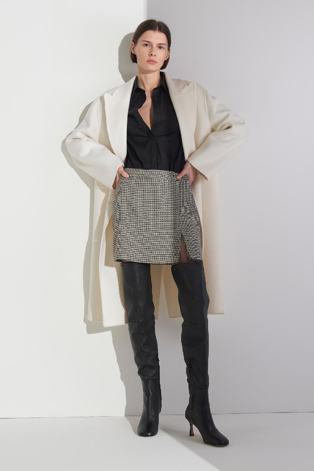 Soallure ABITO CAMICIA CON TESSUTI A CONTASTO Consegna Veloce