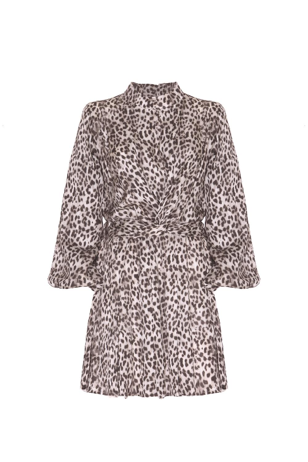 Soallure ABITO CORTO CON LUPETTO A FANTASIA LEOPARDATA Presa