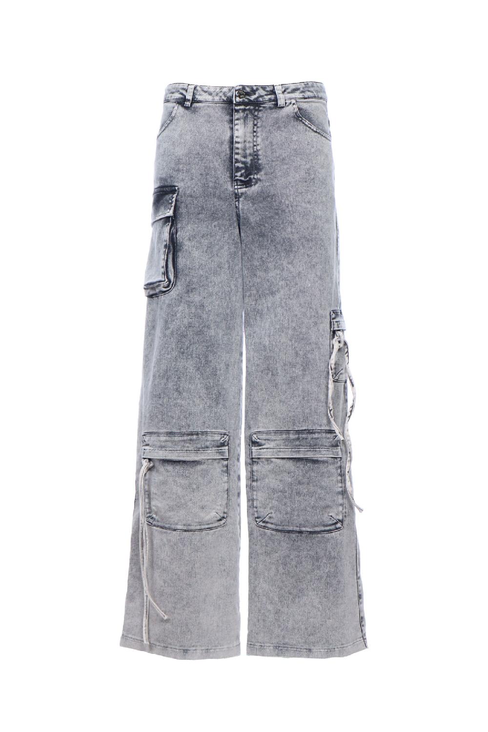 Soallure JEANS CARGO CON TASCHE Vendita Calda