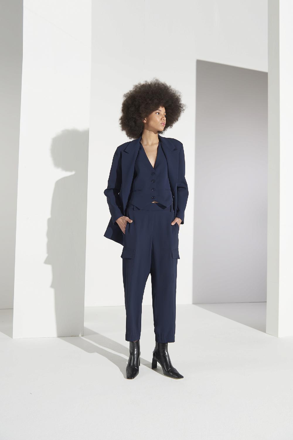 Soallure PANTALONE BASIC CARGO IN CREPE Spedizione Gratuita