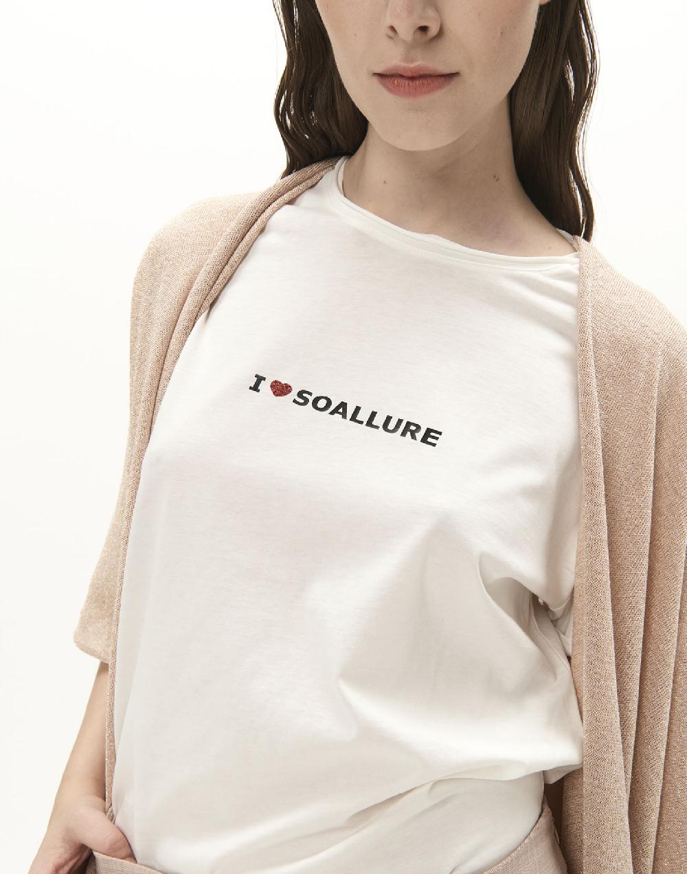 Soallure T-SHIRT BASIC I LOVE SOALLURE IN JERSEY Affare Del Giorno