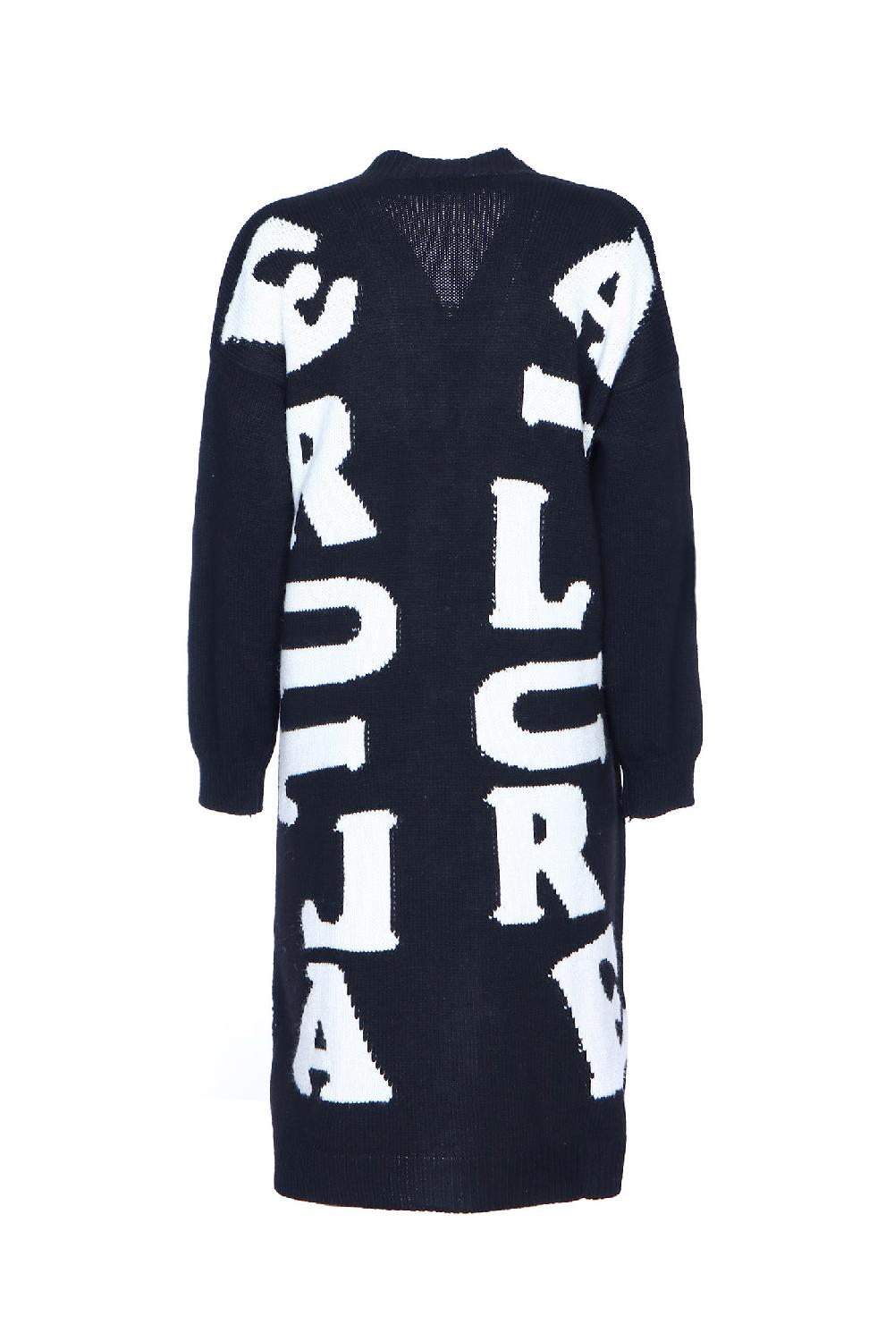 Soallure CARDIGAN LETTERING LUNGO MISTO LANA Promozione Limitata