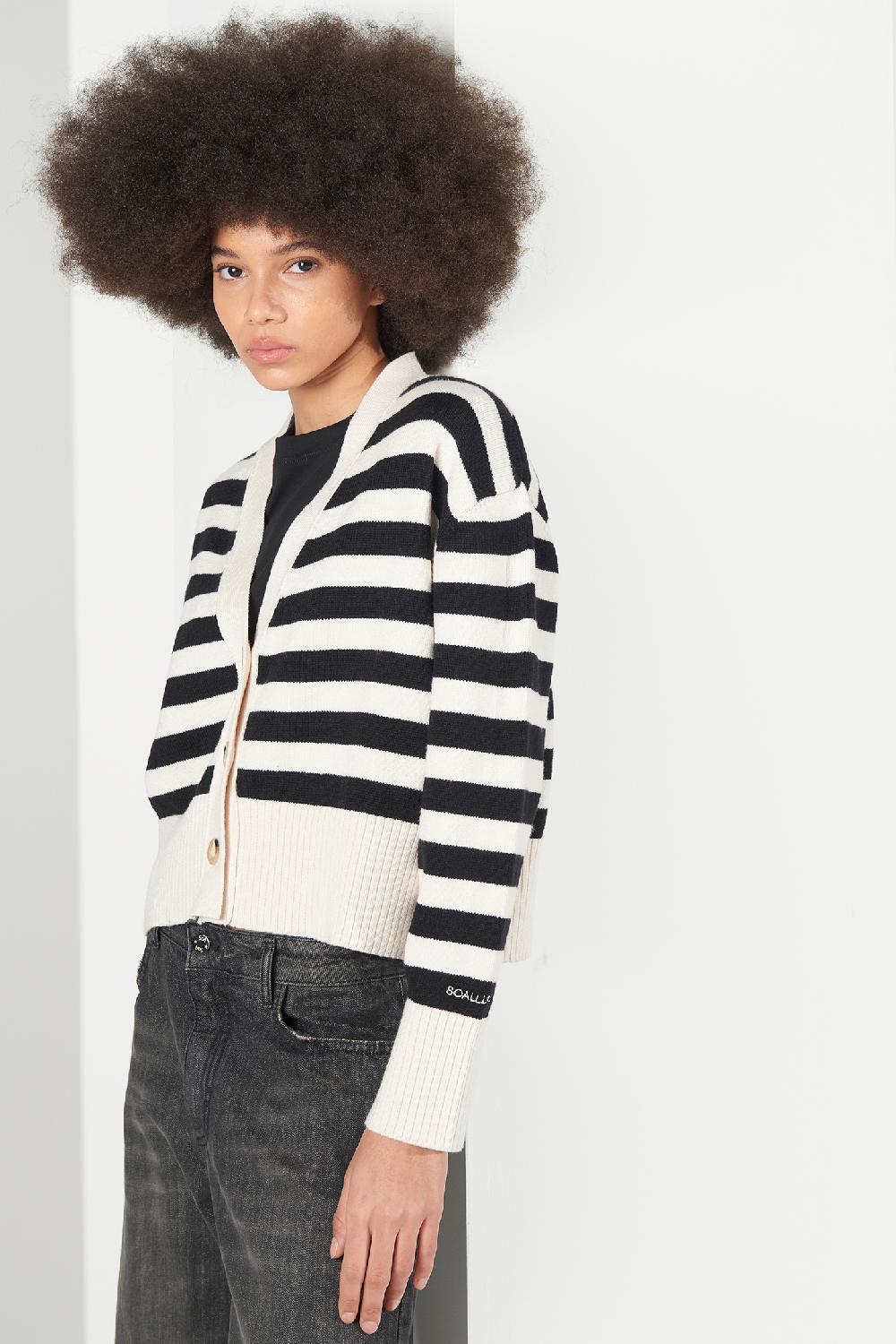 Soallure CARDIGAN BOXY RIGA VISCOSA STRETCH Outlet