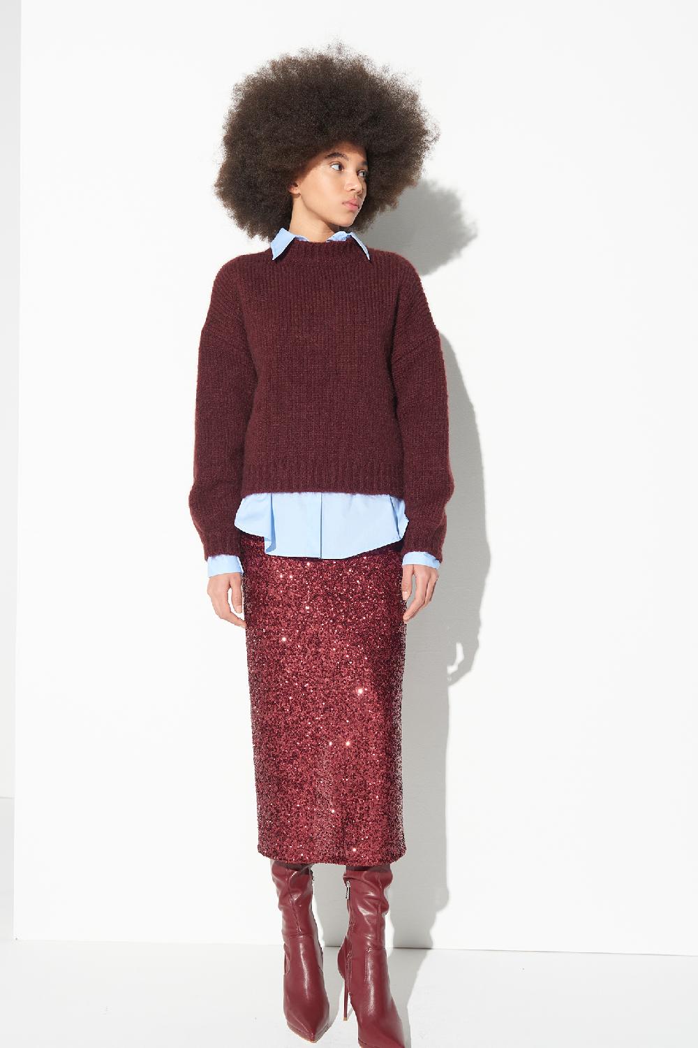 Soallure PULL GIROCOLLO IN MISTO MOHAIR In Saldo