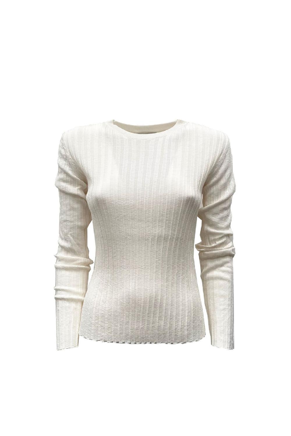Soallure MAGLIA GIROCOLLO A COSTINE IN LANA 2025