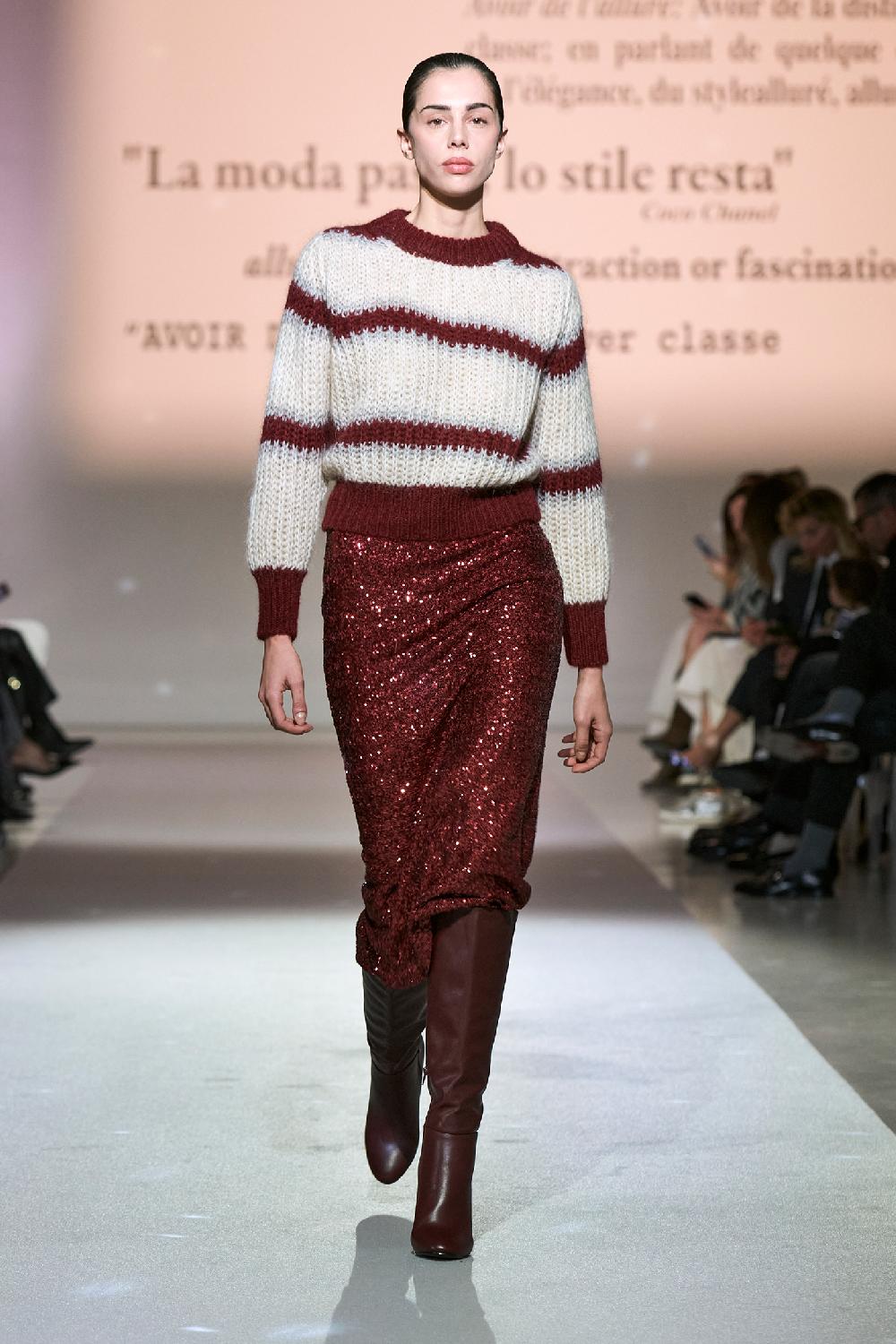 Soallure MAGLIA CON RIGHE A CONTRASTO MISTO LANA Italia