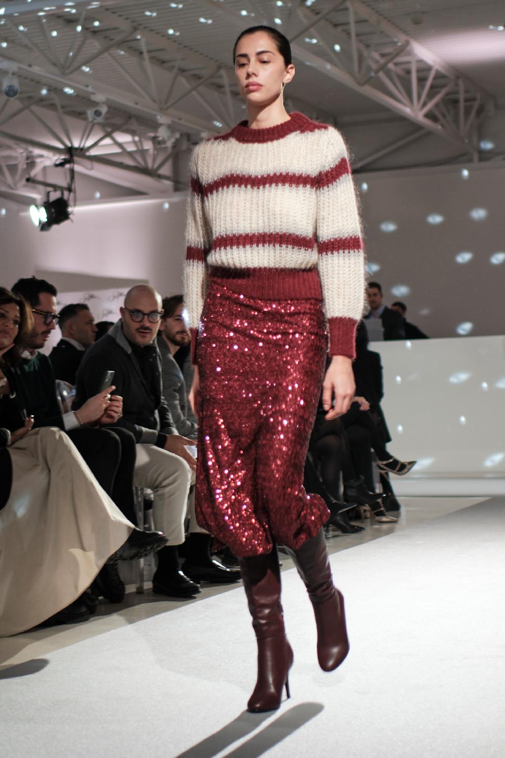 Soallure MAGLIA CON RIGHE A CONTRASTO MISTO LANA Italia