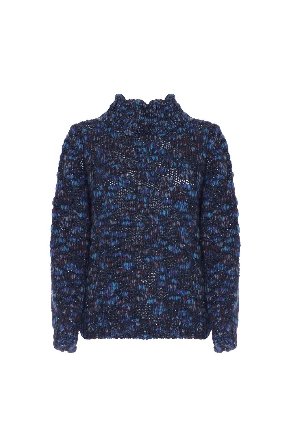 Soallure MAGLIA IN LANA EFFETTO MELANGE Spedizione Gratuita
