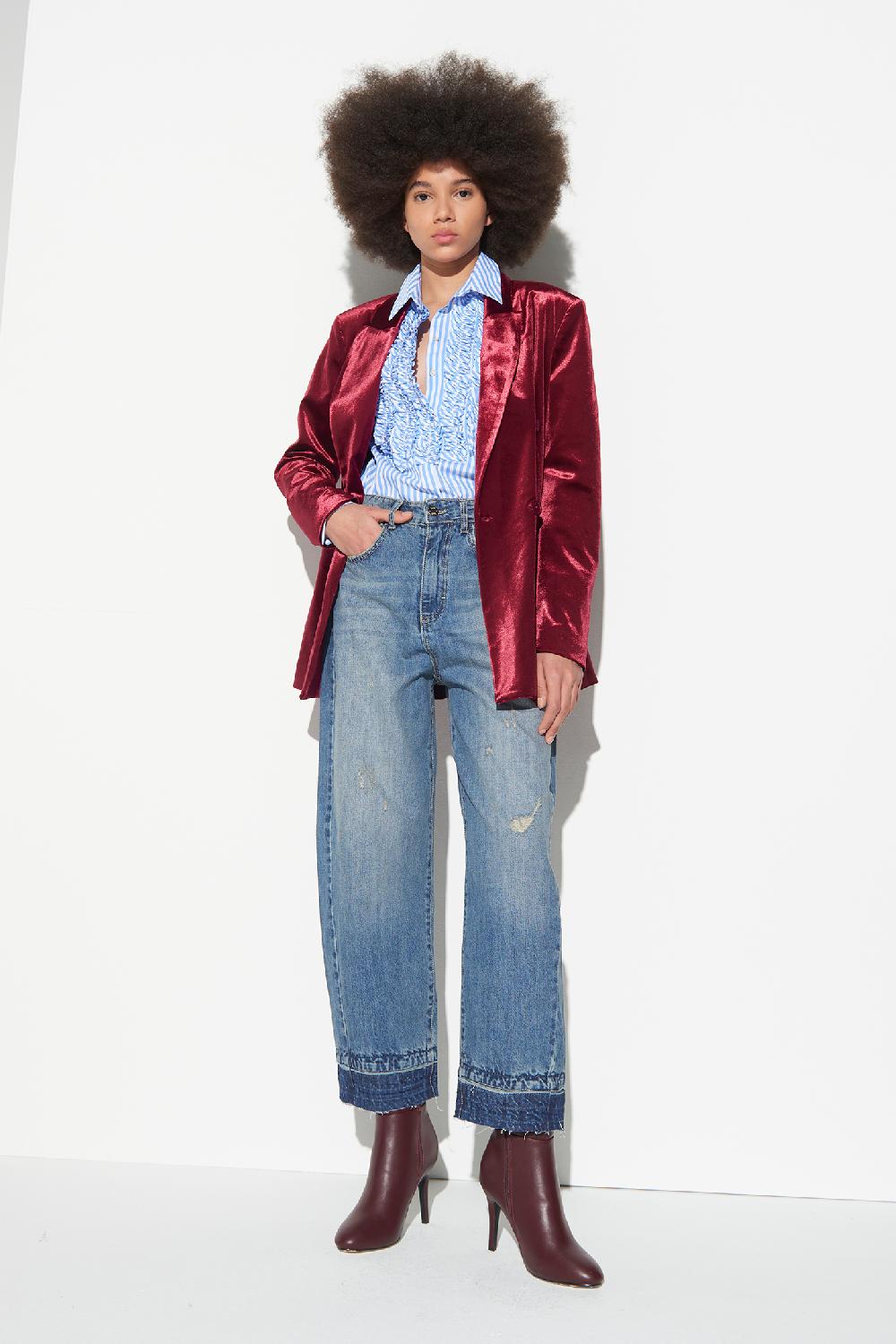 Soallure JEANS BAGGY ORLO SFRANGIATO Online