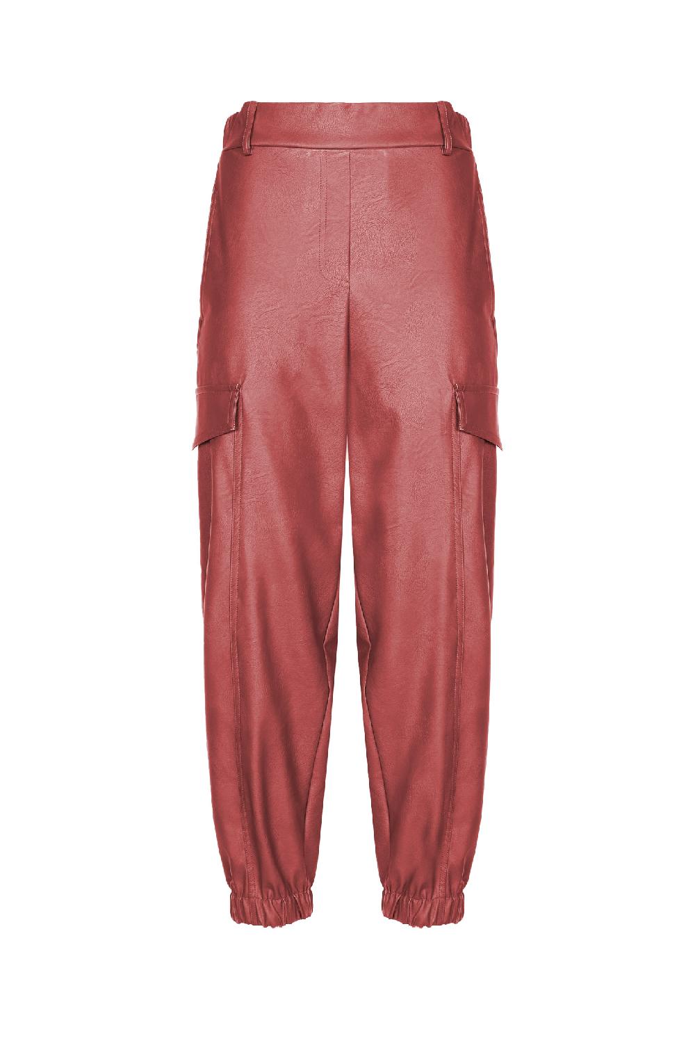 Soallure PANTALONI CARGO IN ECO-PELLE Moda
