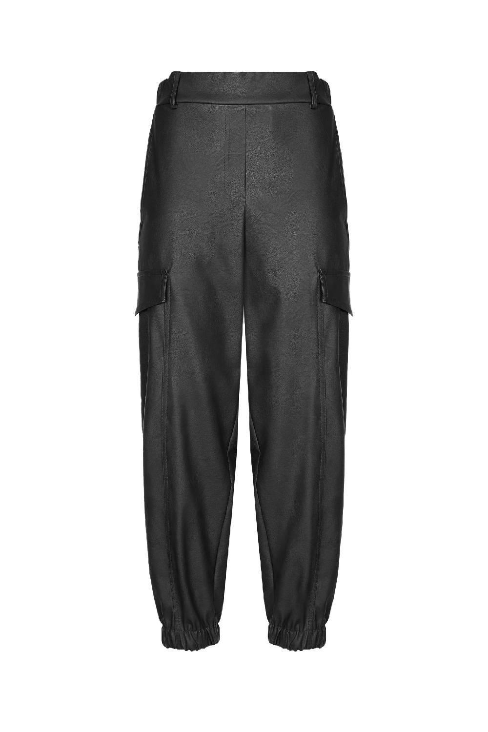 Soallure PANTALONI CARGO IN ECO-PELLE Moda