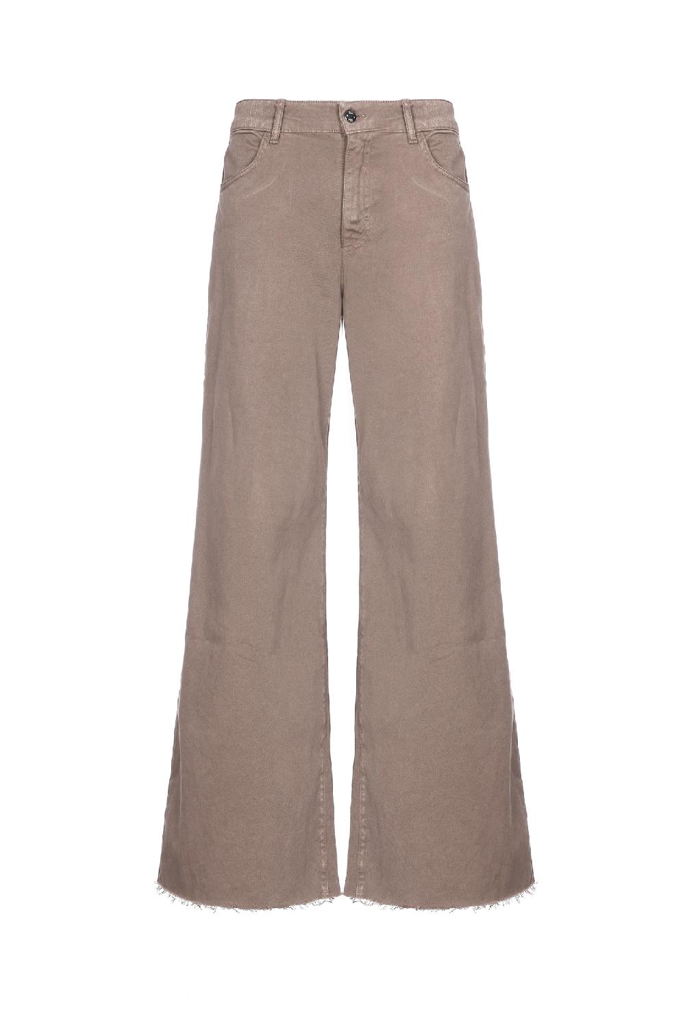 Soallure PANTALONE PALAZZO BULL TAGLIO VIVO Italy