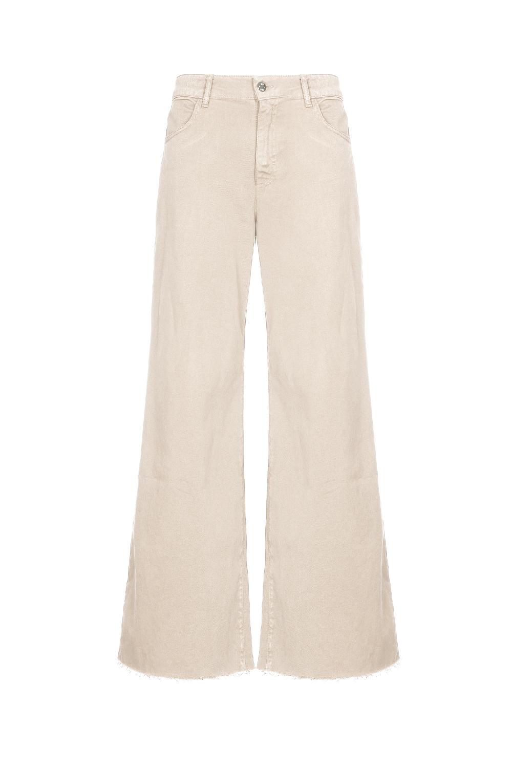 Soallure PANTALONE PALAZZO BULL TAGLIO VIVO Italy