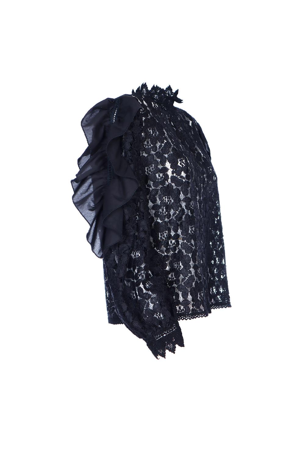 Soallure BLUSA MANICHE LUNGHE PIZZO Qualità