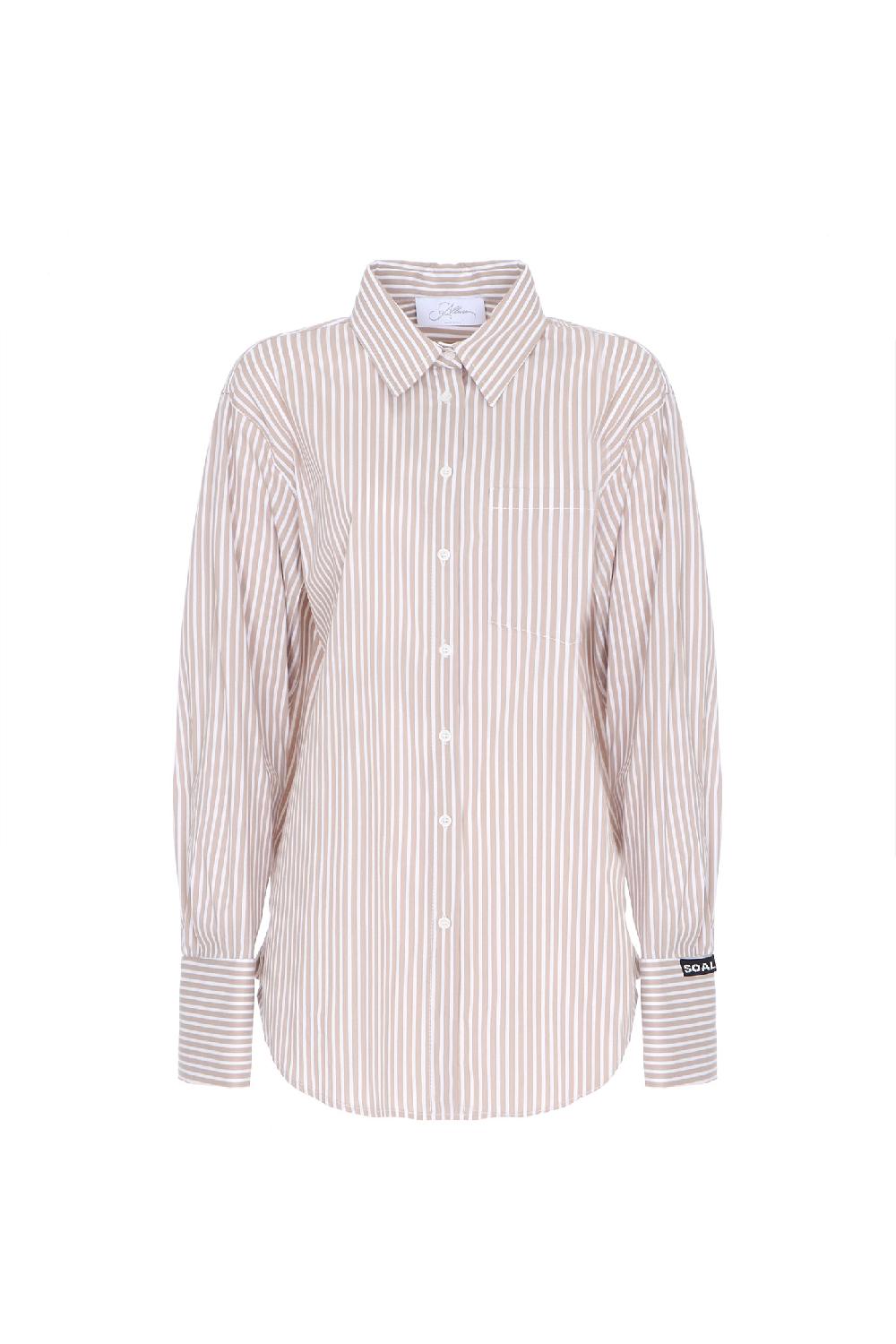 Soallure CAMICIA OVER IN COTONE A RIGHE Consegna Veloce