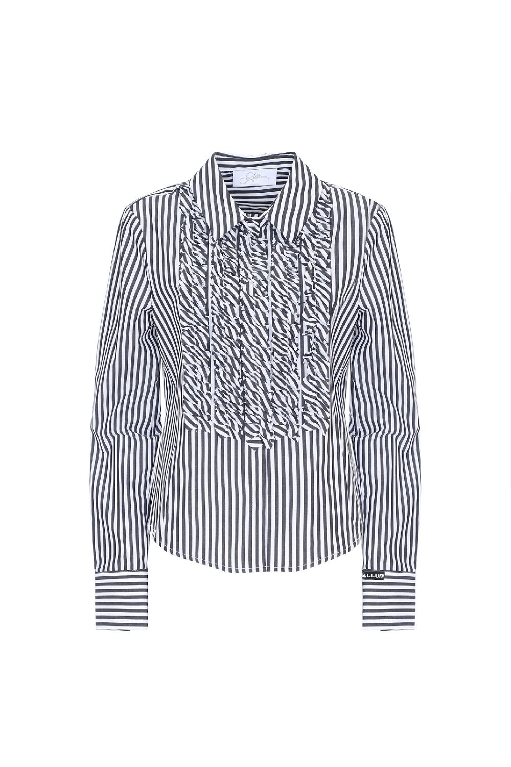 Soallure CAMICIA SLIM CON RIGHE E ROUCHES Promozione Limitata