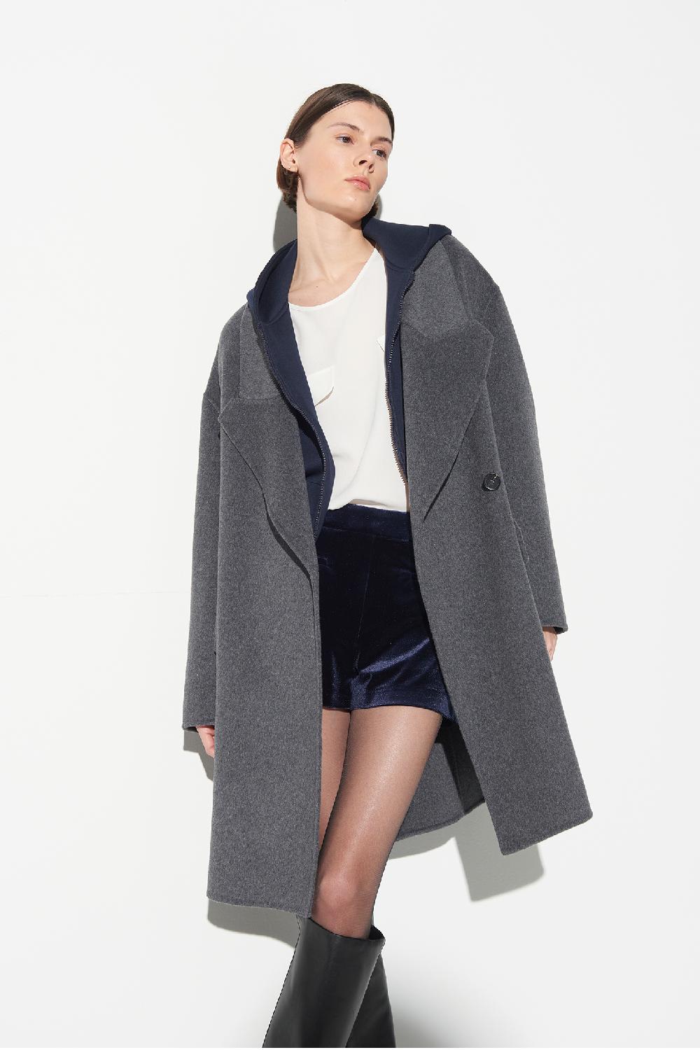 Soallure CAPPOTTO DOPPIO PETTO CON REVER A PUNTA TAGLIATA Vendite Flash