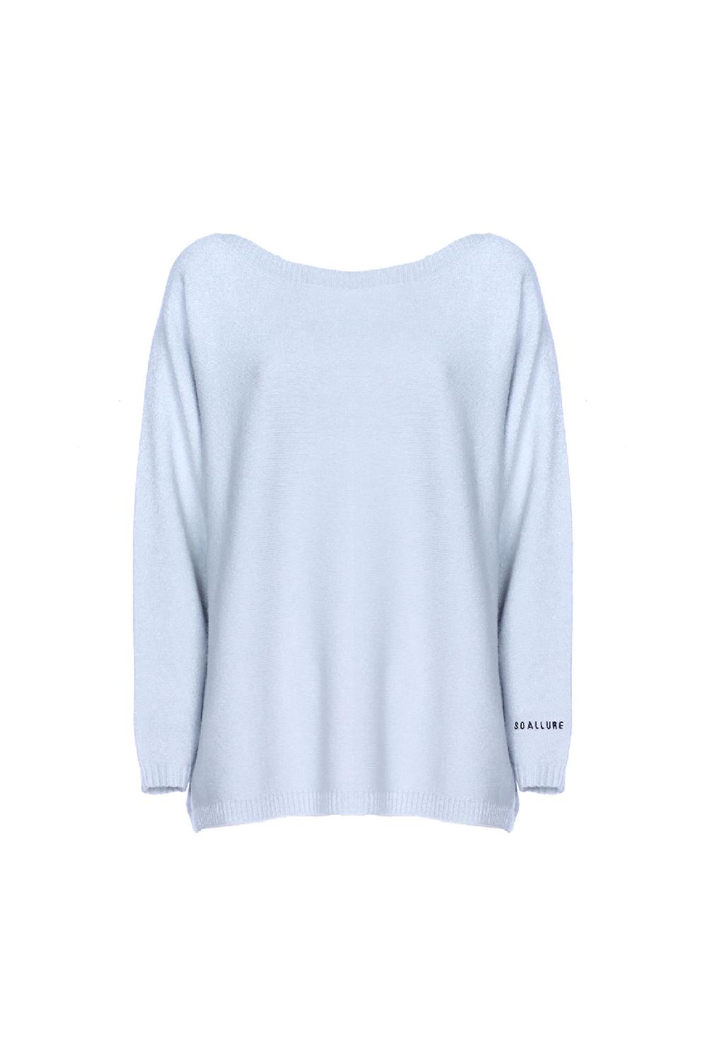 Soallure MAGLIA BOXY COLLO RICAMO SOALLURE Nuovo