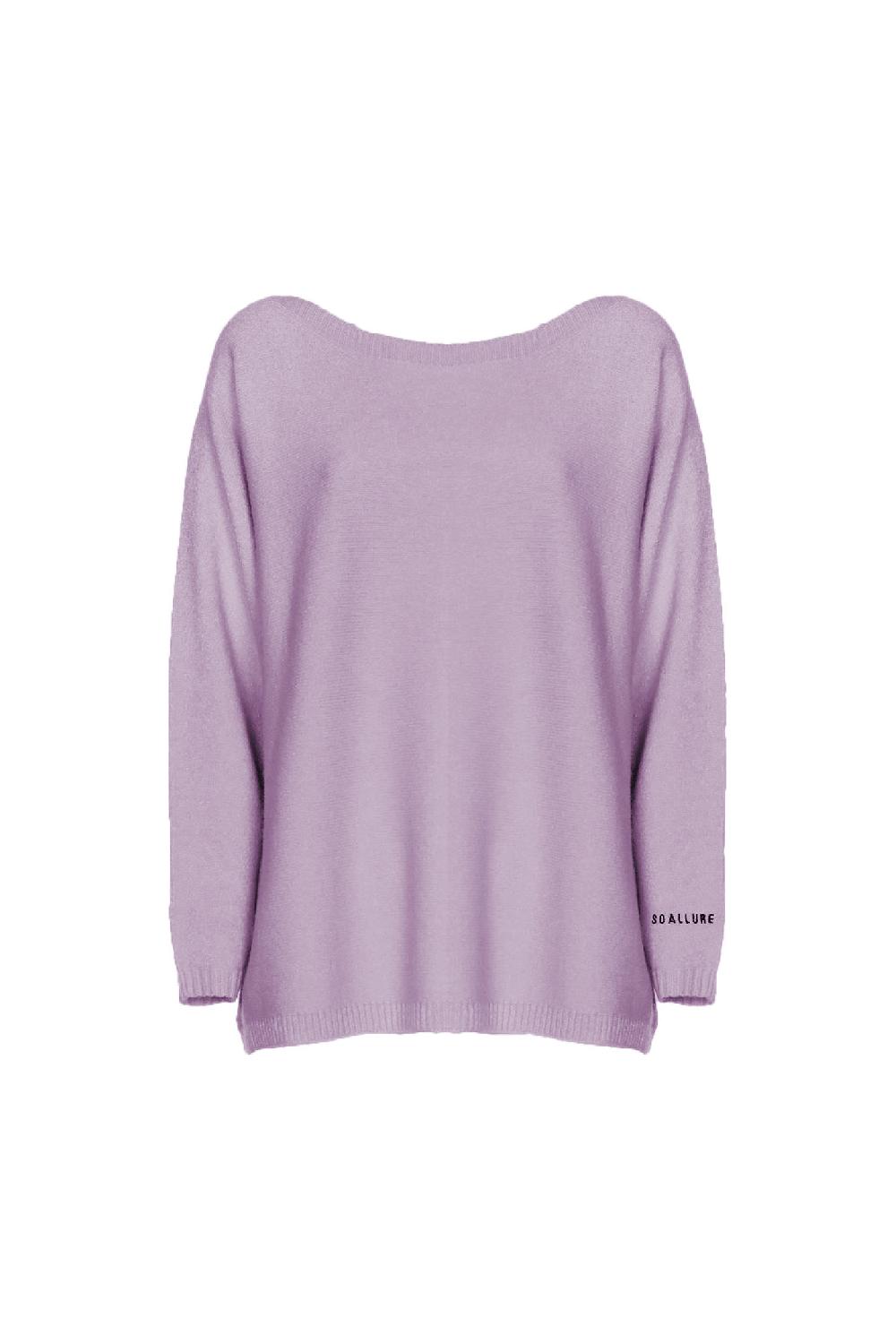 Soallure MAGLIA BOXY COLLO RICAMO SOALLURE Nuovo